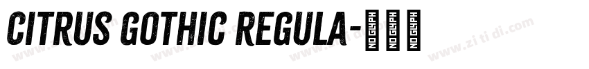 Citrus Gothic Regula字体转换 Citrus Gothic Regula字体转换